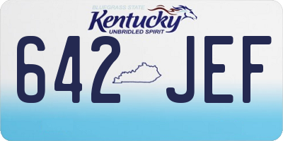 KY license plate 642JEF