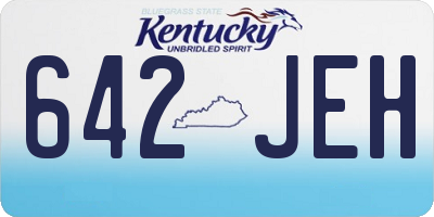 KY license plate 642JEH