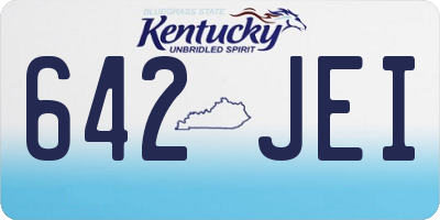 KY license plate 642JEI