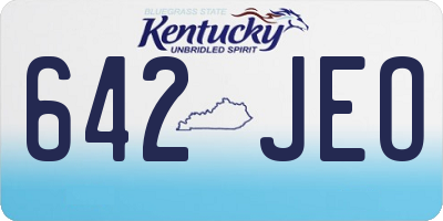 KY license plate 642JEO