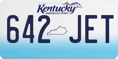 KY license plate 642JET