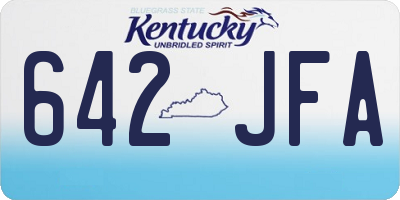 KY license plate 642JFA