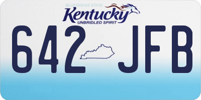 KY license plate 642JFB