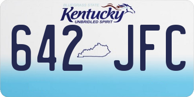 KY license plate 642JFC