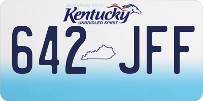 KY license plate 642JFF