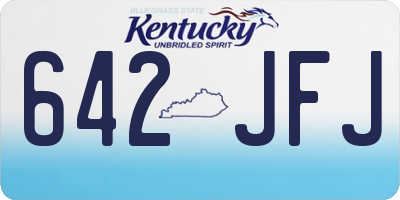 KY license plate 642JFJ
