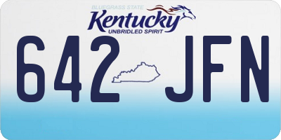 KY license plate 642JFN