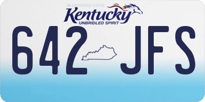 KY license plate 642JFS