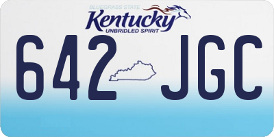KY license plate 642JGC