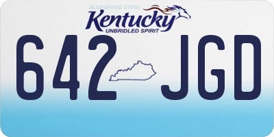 KY license plate 642JGD