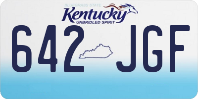 KY license plate 642JGF