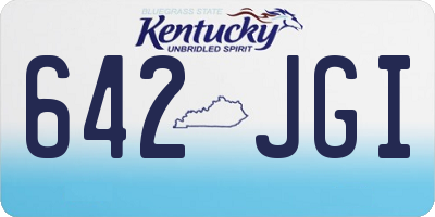 KY license plate 642JGI