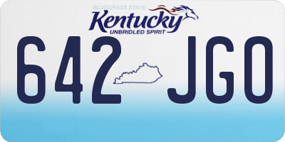 KY license plate 642JGO