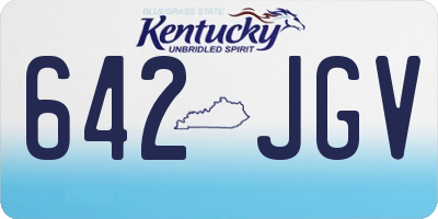 KY license plate 642JGV