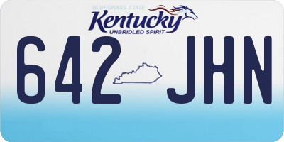KY license plate 642JHN