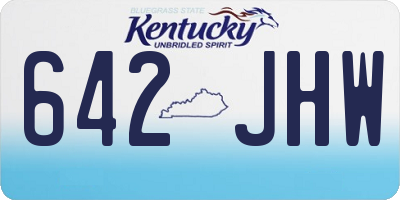 KY license plate 642JHW