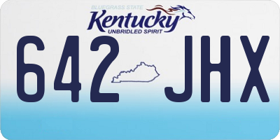 KY license plate 642JHX