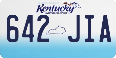 KY license plate 642JIA