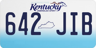 KY license plate 642JIB