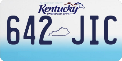 KY license plate 642JIC