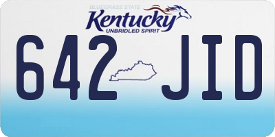 KY license plate 642JID