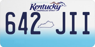 KY license plate 642JII