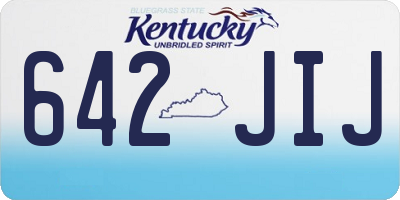 KY license plate 642JIJ
