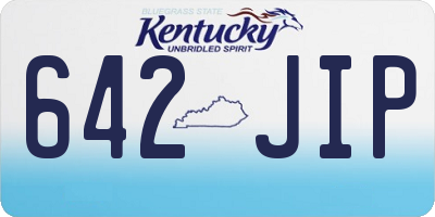KY license plate 642JIP