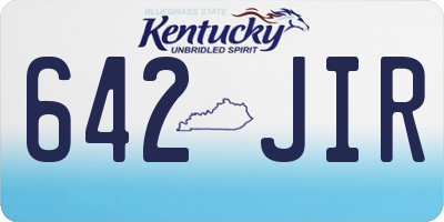 KY license plate 642JIR