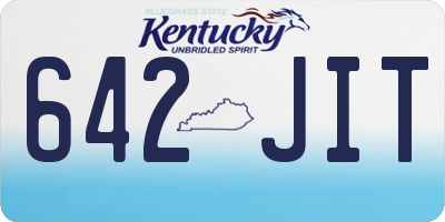 KY license plate 642JIT