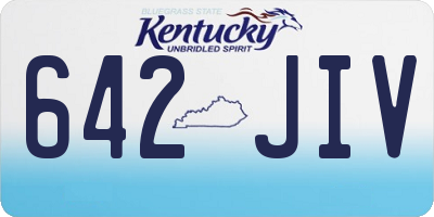 KY license plate 642JIV