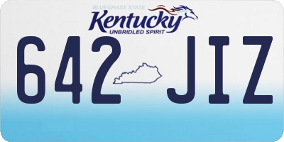 KY license plate 642JIZ