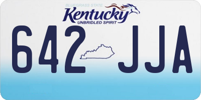 KY license plate 642JJA