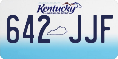KY license plate 642JJF