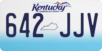KY license plate 642JJV