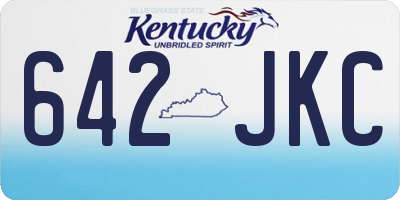 KY license plate 642JKC