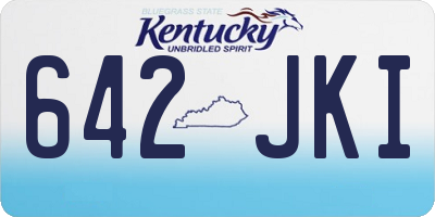 KY license plate 642JKI