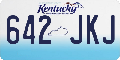 KY license plate 642JKJ