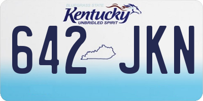 KY license plate 642JKN