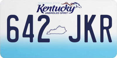 KY license plate 642JKR