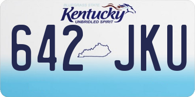 KY license plate 642JKU