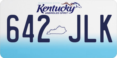 KY license plate 642JLK