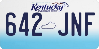KY license plate 642JNF