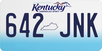 KY license plate 642JNK