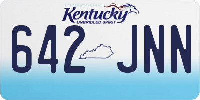 KY license plate 642JNN