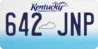 KY license plate 642JNP