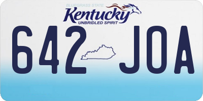 KY license plate 642JOA