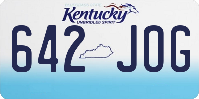 KY license plate 642JOG