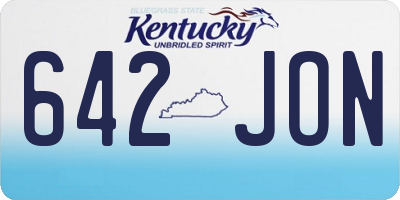 KY license plate 642JON