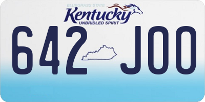 KY license plate 642JOO